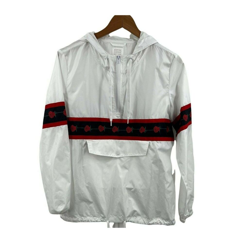 Empyre Clothing Women's Shaylyn Anorak Jacket White‎ Rose Size S